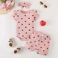 thumbnail image 2 of TOWED22 Baby Girl Summer Outfits Newborn Ribbed Knit Romper Skirt Set Infant Ruffle Bodysuit Toddler Dress Winter Clothes Pink,0-3 M, 2 of 4