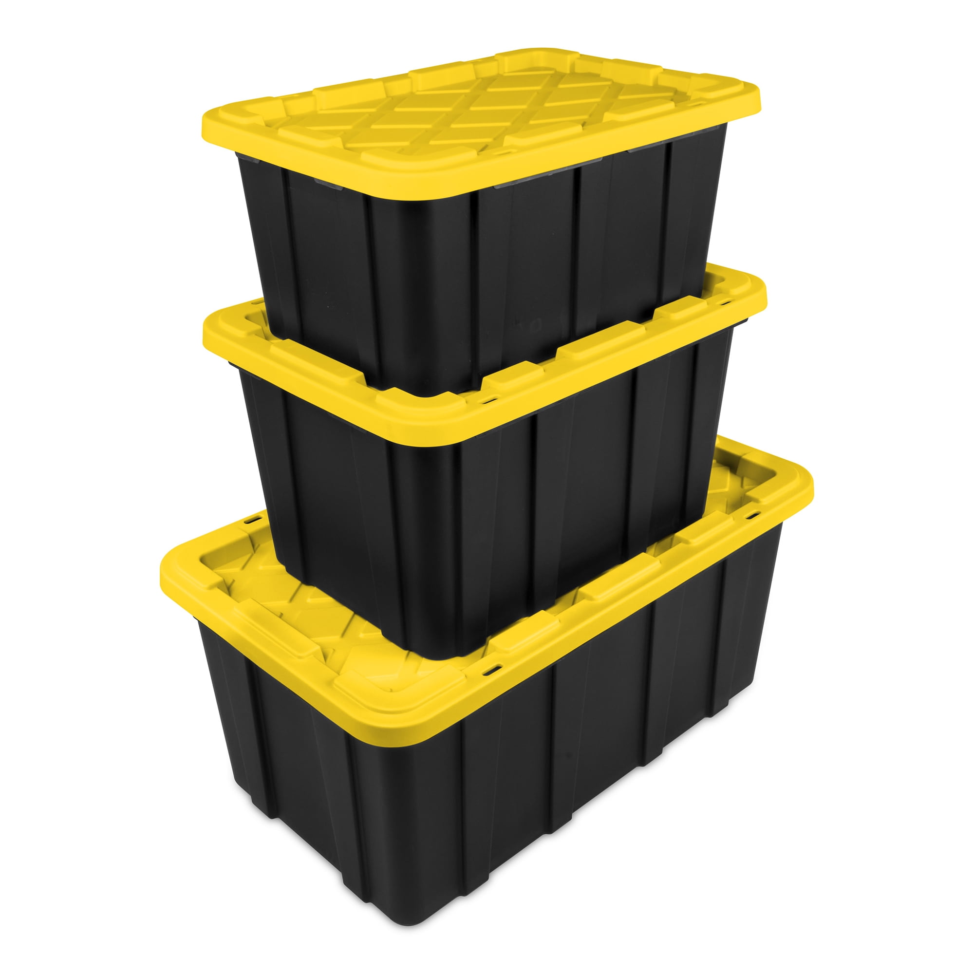 Sterilite 38 Gal Industrial Stackable Storage Tote Lidded