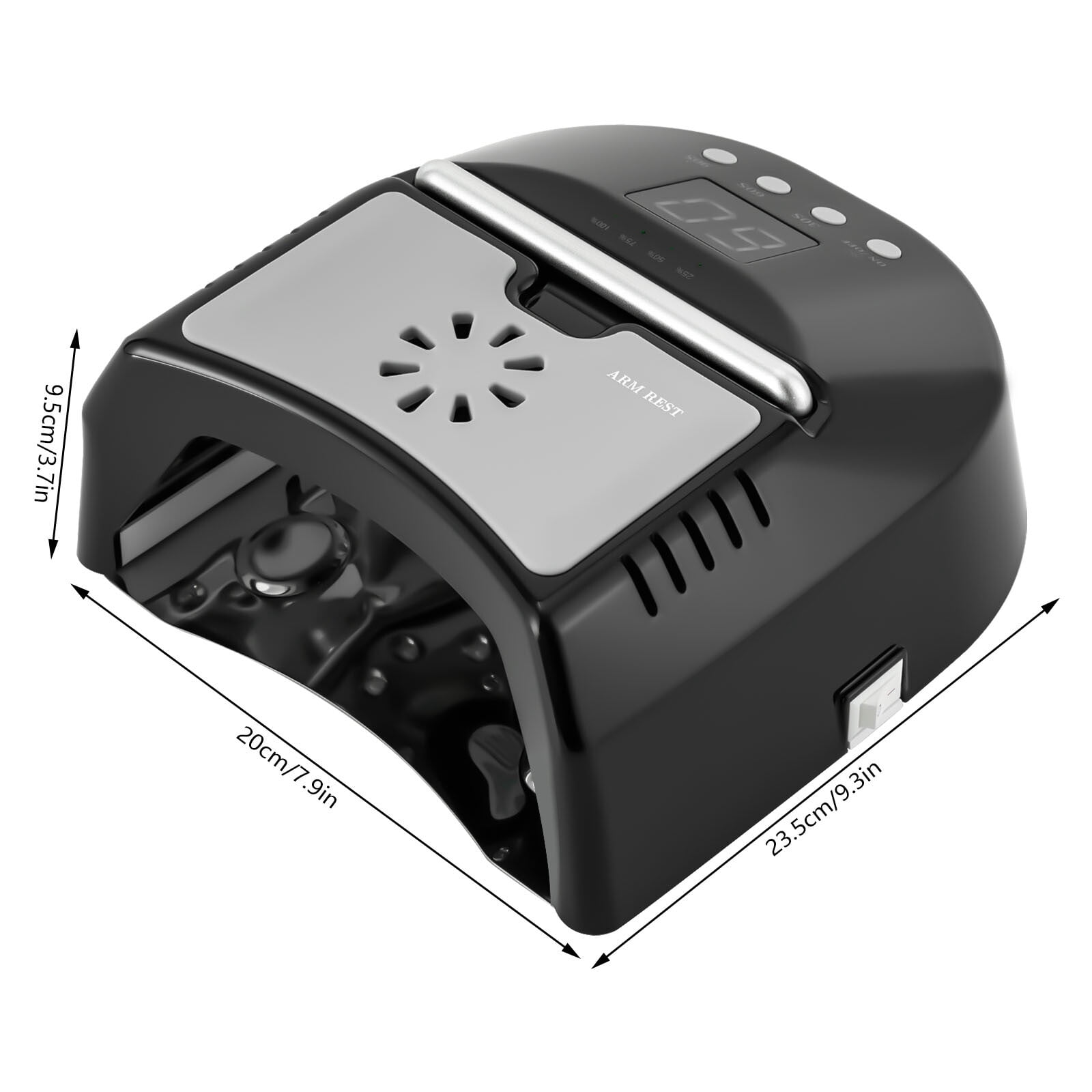 Portable Cordless UV LED Nail Lamp - 72W, Rechargeable, with Timable LCD Display for Fast Drying, Safe & Efficient At Home or Salon