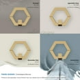 thumbnail image 6 of Amerock Prismo Contemporary Single Prong Champagne Bronze Wall Hook, 6 of 9