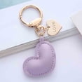 thumbnail image 2 of Pompotops Valentines Day Decorations Leather Heart Alloy Keychain Cute Color Heart Metal Accessories Small Fresh Bag Pendant, 2 of 4