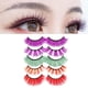 thumbnail image 3 of 5 pes de pestañas postizas 3D, hechas , gruesas, esponjosas, de exterior exterior exterior natural, suaves y cómodas, pestañas coloridas pa maquillaje de ojos C Yinane Pestañas postizas, 3 of 7