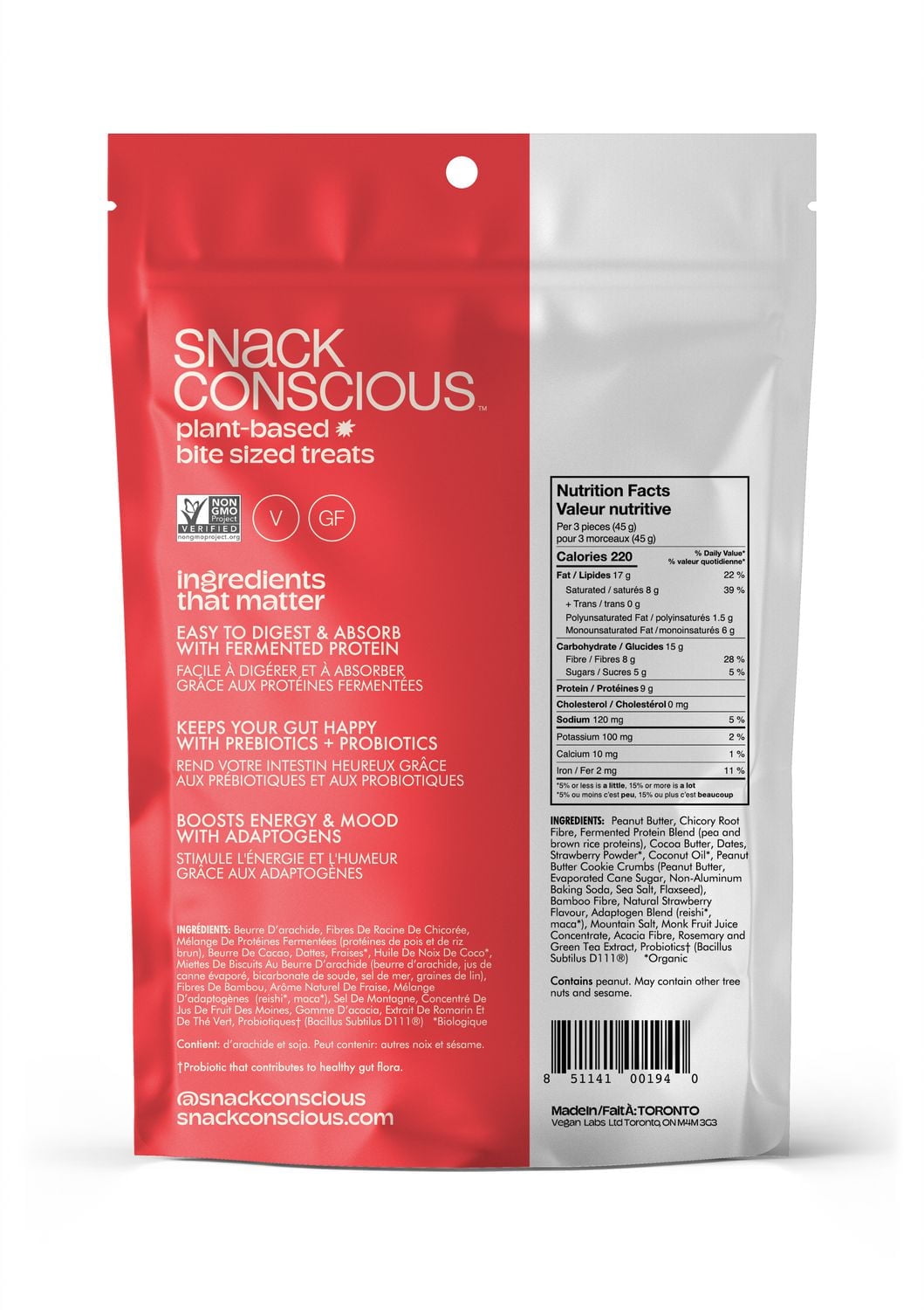 Snack Conscious Peanut Butter & Jam bites 150g