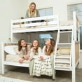 thumbnail image 2 of Max & Lily Bunk Bed Twin over Full Size, Solid Wood Scandinavian Style Bunk Beds for Kids, 2 of 11