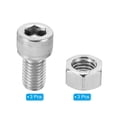 thumbnail image 3 of Unique Bargains M12x20mm Hexagon Socket Screw 3 Set Cylindrical Hollow Bolt Nut Kit 304 Stainless Steel, 3 of 6