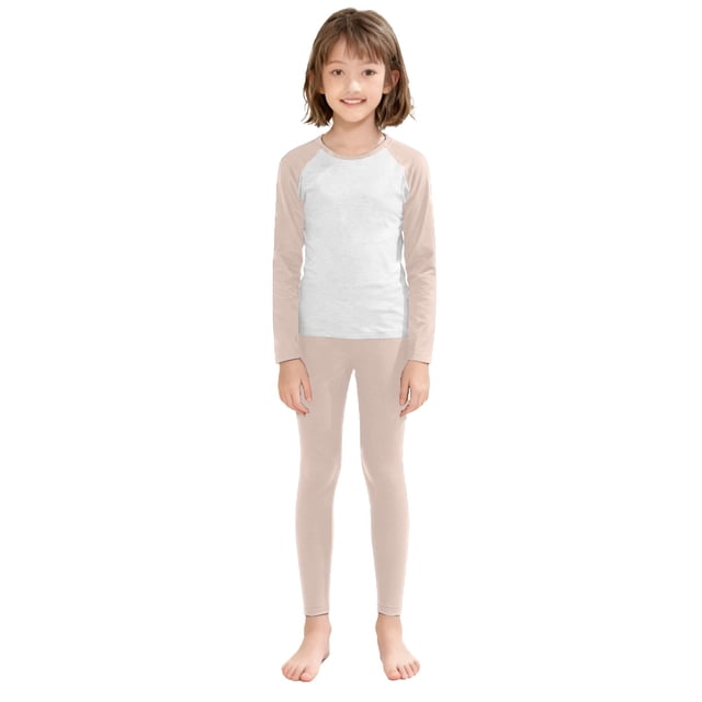 LIJCC Girls' Autumn Clothes And Long Trousers Set For Developing Girls Thermal Underwear For Teenagers Pure Cotton Sweaters