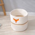 thumbnail image 3 of Large Woven Storage Basket Foldable Cotton Rope Laundry Basket  Toy Basket Storage Baskets for Room Decor(B), 3 of 8