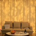 thumbnail image 3 of Guirnalda de cortina LED de 3M, luces de hadas, festón con control remoto, guirnalda de Año Nuevo, decoración de Navidad, fiesta, decoración de boda, 3 of 4