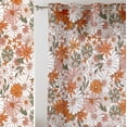 thumbnail image 2 of Vargottam Flowers Print Sheer Curtains for Short Windows - Set of 2 Panels, 63", Grommet Top, Printed Georgette, Light Filtering Drapes for Kitchen or Bedroom, 2 of 9