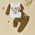 thumbnail image 2 of Infant Boys Fall Winter Clothes Boys Set Long Sleeve Sweatshirt Tops and Pants Winter Outfits Back to School Outfit 6 9 12 18 Months 2T 3T 4T 5T Kids Clothes(0-6 Months,Coffee), 2 of 6