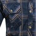 thumbnail image 3 of Birdeem Chemises pour Hommes Mode Décontractée Couleur Unie Poches Cargo Boutons Manches Courtes Col Rabattu Blouse, 3 of 9