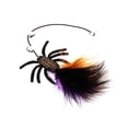 thumbnail image 1 of Reemplazo de varita para jugar con gatos de patrón de araña portátil de 1 pieza en naranja, negro y púrpura de plástico, 1 of 3