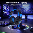 thumbnail image 5 of Gaming Headsets with Noise Cancelling Microphone, Xbox One & PS5 PS4 Headphones, High-Quality Stereo Sound, LED Light, Soft Memory Earmuffs for Ultimate Comfort, Wired Over-Ear Headset for PC, Laptop, 5 of 8