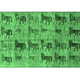 thumbnail image 1 of Ahgly Company Indoor Rectangle Animal Emerald Green Traditional Area Rugs, 5' x 7', 1 of 4