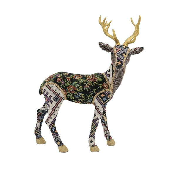 Lifelike Velvet Foam Standing Deer, Realistic Outdoor Christmas Decoration for Lawn, Yard, and Holiday Displays