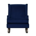 thumbnail image 3 of Bowery Hill Mid-Century Wood Glider in Ink Blue, 3 of 10