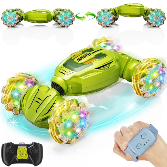 Gesture Sensing RC Stunt Car, Remote Control Car Christmas Birthday Gifts for Kids Age 6-12, 2.4Ghz Hand Controlled Twist Cars, 360° Rotating Off Road Car Toy for Bo