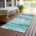 thumbnail image 6 of Addison Rugs Chantille Indoor/Outdoor Transitional Geometric, Abstract Turquoise Washable Runner Rug, 2'3" x 7'6", 6 of 6