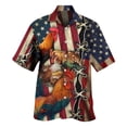 thumbnail image 2 of Camisas y blusas con estampado digital de animales para hombre, camisas casuales de manga corta a la moda para fiestas, playa, sueltas, para hombre, 2 of 5