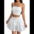 thumbnail image 3 of Conjunto de 2 Piezas de Falda y Camiseta Sin Mangas con Tirantes Finos para Mujer. Conjunto Ajustado. S, 3 of 10
