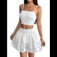 thumbnail image 3 of Conjunto de 2 Piezas de Falda y Camiseta Sin Mangas con Tirantes Finos para Mujer. Conjunto Ajustado. M, 3 of 10