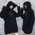 thumbnail image 5 of Teenager's Devil Wing Red Horn Sweatshirt Hoodies Oversized Harajuku Zipper Long Sleeve Sweatshirt Pullover Hooded Tops, 5 of 18