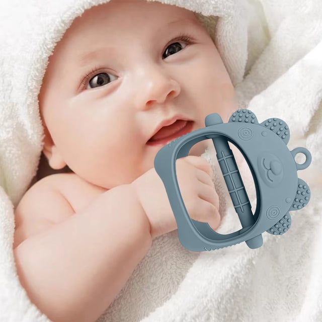 ToyKingdee Teething Toy, Food Grade Silicone Teething Mitten, Anti Dropping Wrist Hand Teethers Chew Toys for Sucking Needs