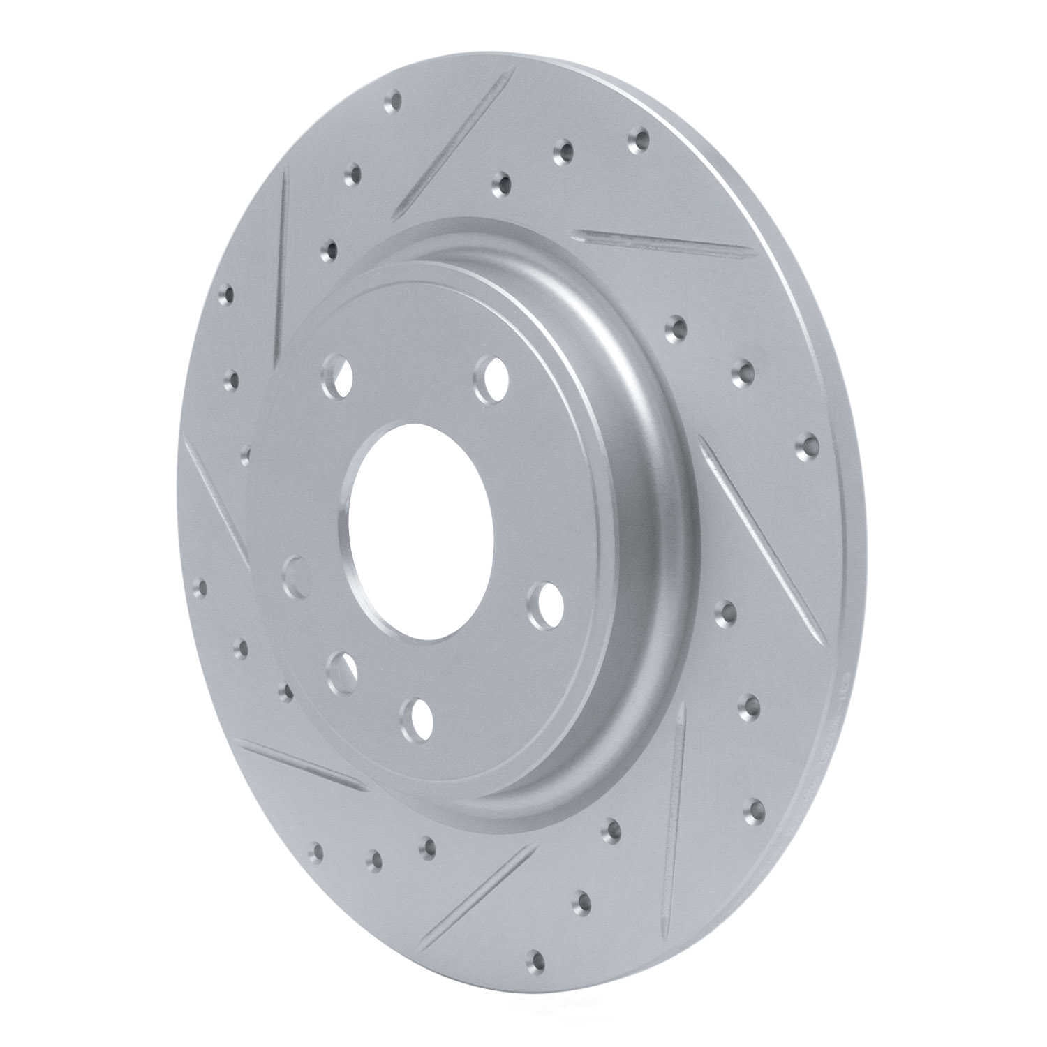 Dynamic Friction Company 631-39030L DFC Brake Rotor - Drilled And Slotted - Silver