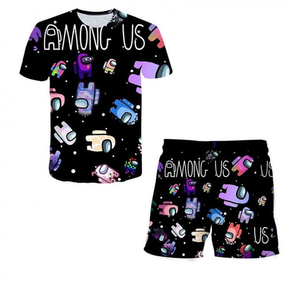Among Us Tops Short Sleeve T Shirt Unisex T-shirts Anime Crewneck Graphic Floral Print Tshirts Cute Shirts for Women Men Teen Boys Girls Women's Men's Tee Shirts Cartoon Tees