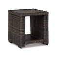 thumbnail image 1 of Signature Design by Ashley Grasson Lane Table d'Appoint Carrée pour Patio, Brun, 1 of 14