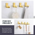 thumbnail image 5 of Angle Simple Towel Hook Matte Black, 304 Stainless Steel L Shape Robe Hook, Coat Hook for Bathroom, 5 of 9