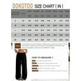 thumbnail image 4 of DOKOTOO Palazzo Pants for Women Wide Leg Elastic Waist Linen Pants Casual Loose Lounge Beach Trousers with Pockets, 4 of 8