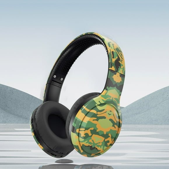 Auriculares inalámbricos Bluetooth 5.3 | Subwoofer estéreo sobre la oreja | Modo dual con cable e inalámbrico | Diseño plegable | 30 horas de juego | Amigable con la piel | Deportes Música Juegos