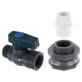 thumbnail image 1 of Uxcell 1 Set Rain Barrel Faucet Kit, 1" GHT Plastic Rain Barrel Spigot with Adapter, 1 of 5