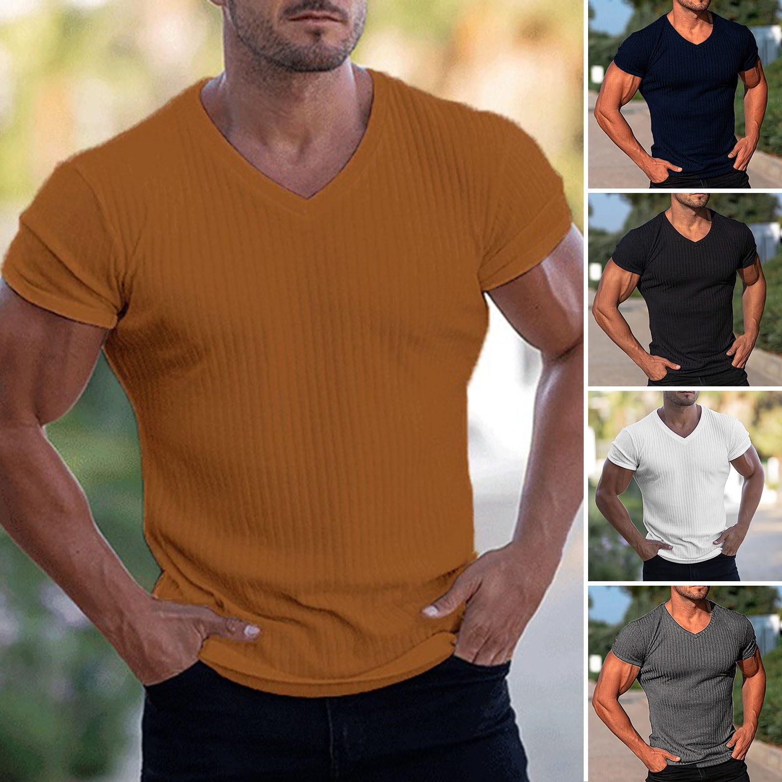 Neinkie Men s Active Quick Dry Crew Neck T Shirts Athletic Running Gym Workout Short Sleeve Tee Tops Other 4xl