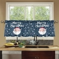 thumbnail image 4 of Yayeee Kitchen Curtains Tier Set of 2 Light Filtering 57"x36" Over Sink Window Panels, Christmas Santa, 4 of 7
