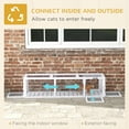 thumbnail image 3 of PawHut Wooden Outdoor Cat Tunnel Toy W/ Entrances, Cat Tube, White, 3 of 9