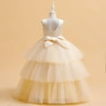 thumbnail image 5 of Pejock Girls Sleeveless Princess Pageant Dress - Puff Cake Skirt with Mesh Bow, Fashion Show Costume for Ages 7-14 Size 120-170, 5 of 9