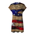 thumbnail image 4 of Dyegold Sundresses for Women Casual Beach - Womens Summer Dresses Casual Short Sleeve Star Stripes American Flag Midi Sundresses ​Loose Flowy Swing ​​Party Dress, 4 of 4
