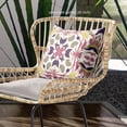 thumbnail image 2 of Amrita Sen Venetian Flower Paisley Duo Indoor/Outdoor Pillow with Removable Cover in White Green Blue16x16, 2 of 5
