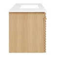 thumbnail image 3 of Modway Render 48" Wall-Mount Bathroom Vanity in Oak White, 3 of 10
