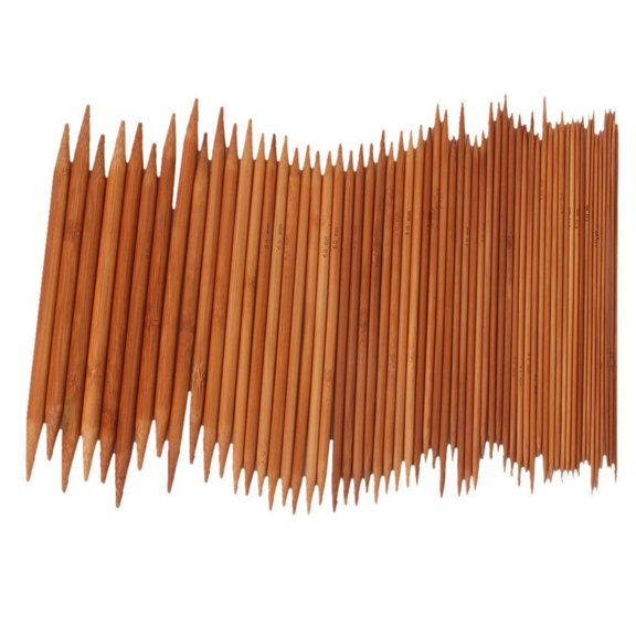 15 Sets Double Pointed Knitting Needles Pcs Identical Professional Smooth Finish Wooden Bamboo