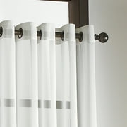 Curtainworks Soho Voile Grommet Curtain Single Panel, Indoor, 59W x 63L , Winter White, Adult