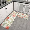 thumbnail image 2 of Pioneer Flower Floral Print Pattern Kitchen Rugs Sets Of 2,Anti Fatigue Kitchen Mat Rugs Non Slip Washable,Decorative Kitchen Floor Mats for Kitchen,Sink,Laundry,17"x30"+17"x47", 2 of 7