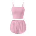 thumbnail image 4 of Bigetiay Women's Backless Sleeveless Camisole and Shorts Two Piece Set, Size L, 4 of 4