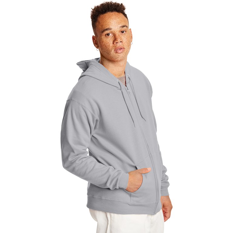 Hanes Men's EcoSmart Fleece Zip-up Hoodie, up to Size 3XL - Walmart.com