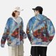 thumbnail image 4 of Fotbe Cartoon Train Hot Air Balloon Chaqueta con Protección Solar UPF 50+ para Hombre y Mujer, Camisa con Capucha y Bolsillos-Medium, 4 of 7
