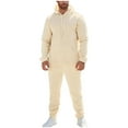 thumbnail image 2 of Men's Suits Sports Suit with Hooded Sweater and Tassel Pants for Autumn and Winter Leisure, 2 of 8