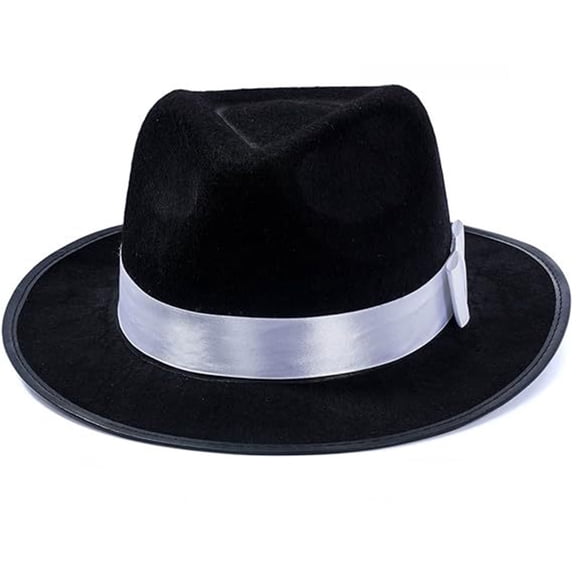 Stage Props Fedora Hat for Masquerade Party Gentleman Hat Jazzs Hat with Belt Adult Carnival Party Costume Accessory Cap