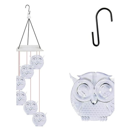 

Huakaishijie Solar Wind Chime for Outside Owl Pendant Waterproof LED